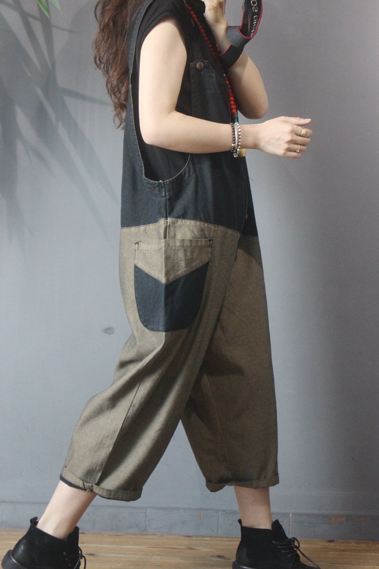 Vintage Women Split Joint Rompers-STYLEGOING