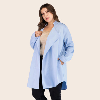 Casual Long Sleeves Plus Sizes Women Overcoat