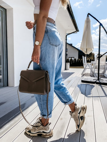 Casual High Waist Bule Women Jeans