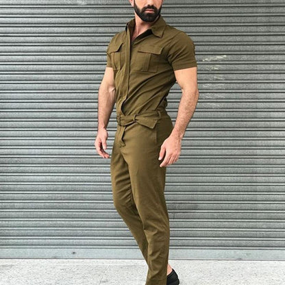 Leisure Slim Waist Overall Jumpsuits for Men-STYLEGOING