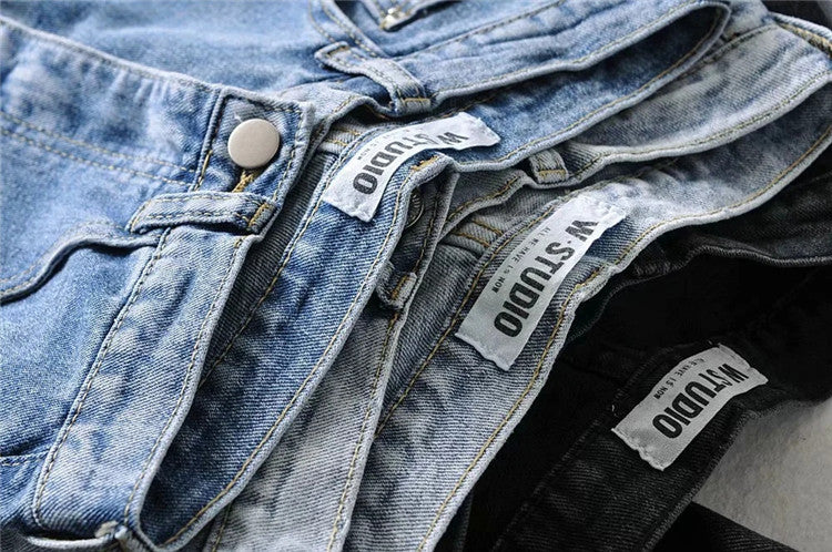 Casual High Waist Split Women Fall Jean Pants