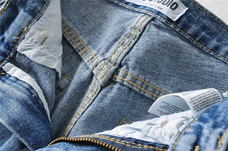 Casual High Waist Split Women Fall Jean Pants