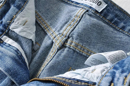 Casual High Waist Split Women Fall Jean Pants