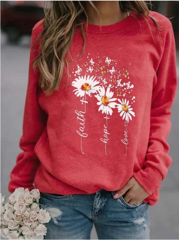 Fall Round Neck Leisure Loose Sweaters-STYLEGOING