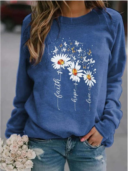 Fall Round Neck Leisure Loose Sweaters-STYLEGOING