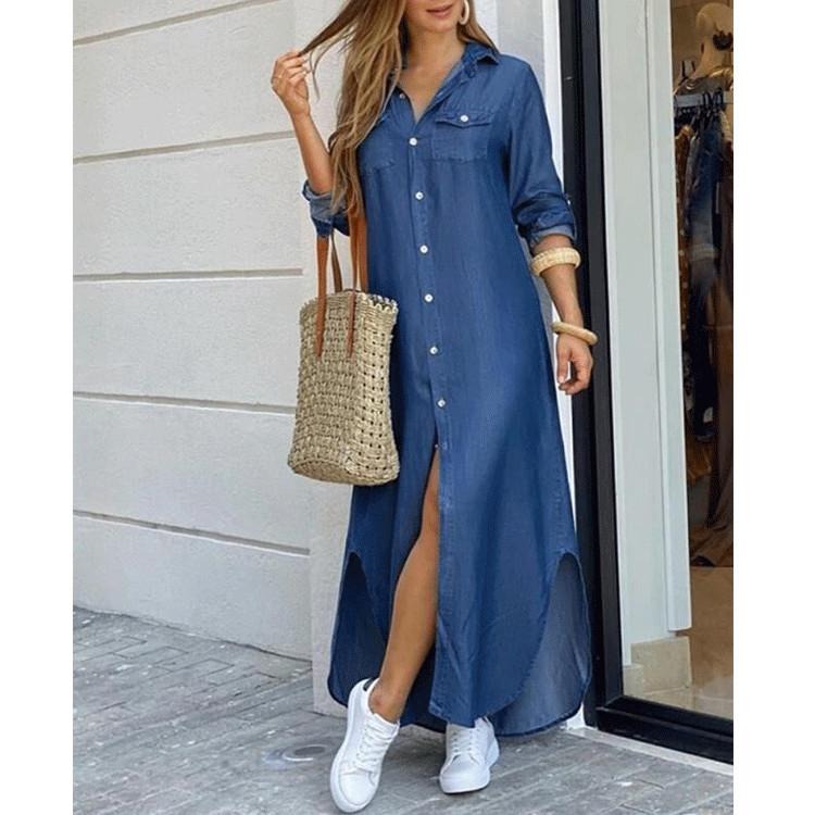 Leisure Fashion T Shirt Long Dresses-STYLEGOING