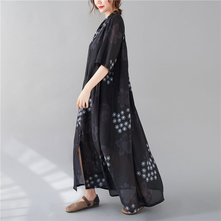 Summer Fashion Plus Sizes Chiffon Shirts Dresses