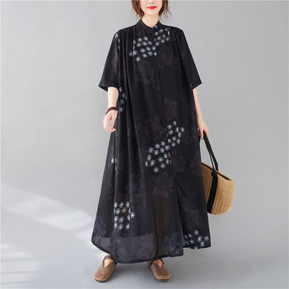 Summer Fashion Plus Sizes Chiffon Shirts Dresses