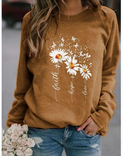 Fall Round Neck Leisure Loose Sweaters-STYLEGOING