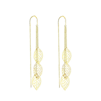 Fashion Leaf Designed Tassels Dangle Tramline for Women