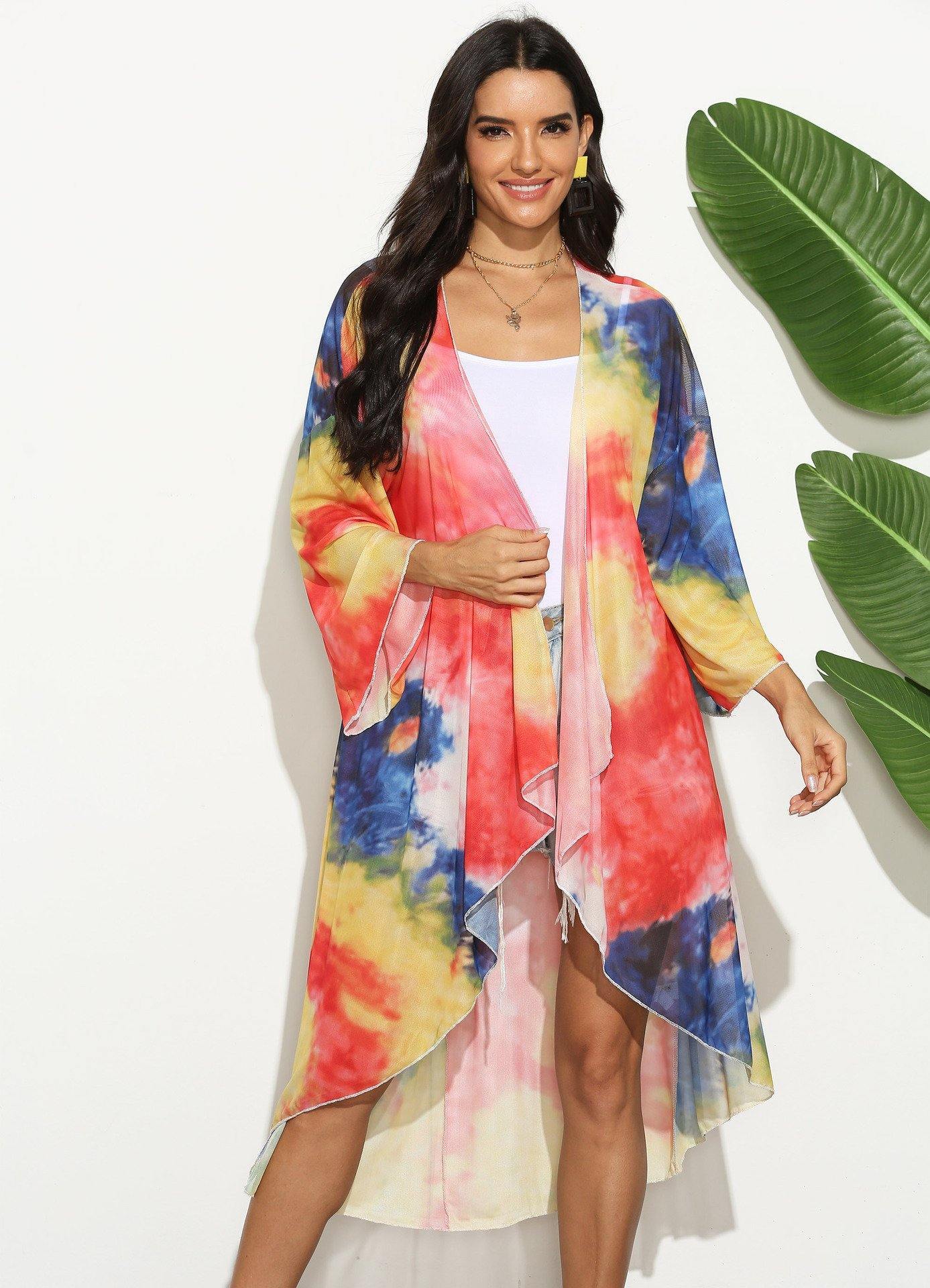 Women Summer Irregular Long Cover Ups-STYLEGOING