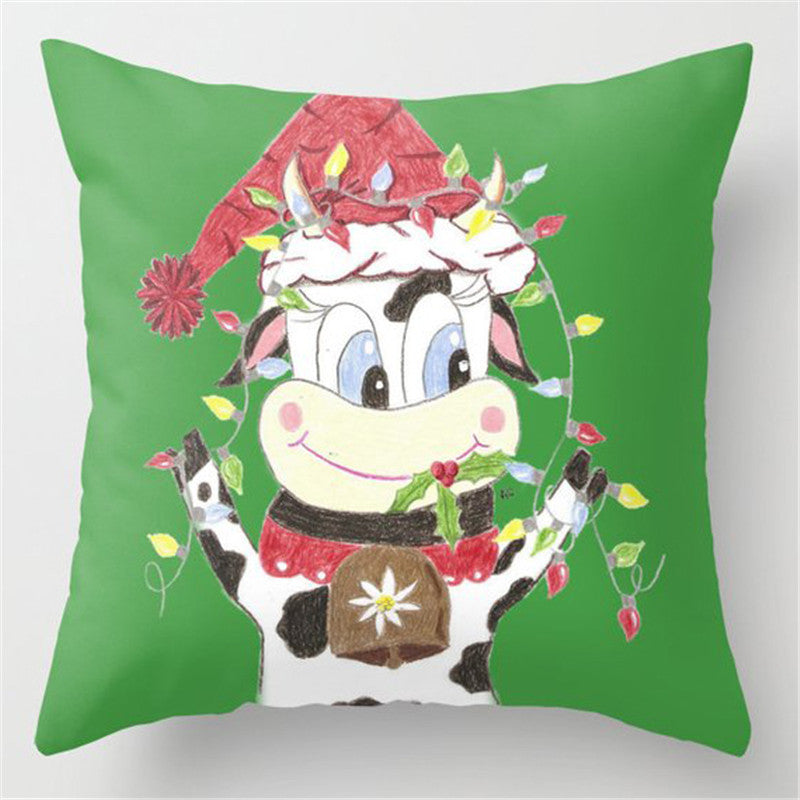 5pcs/package Christmas Green Pillow Case