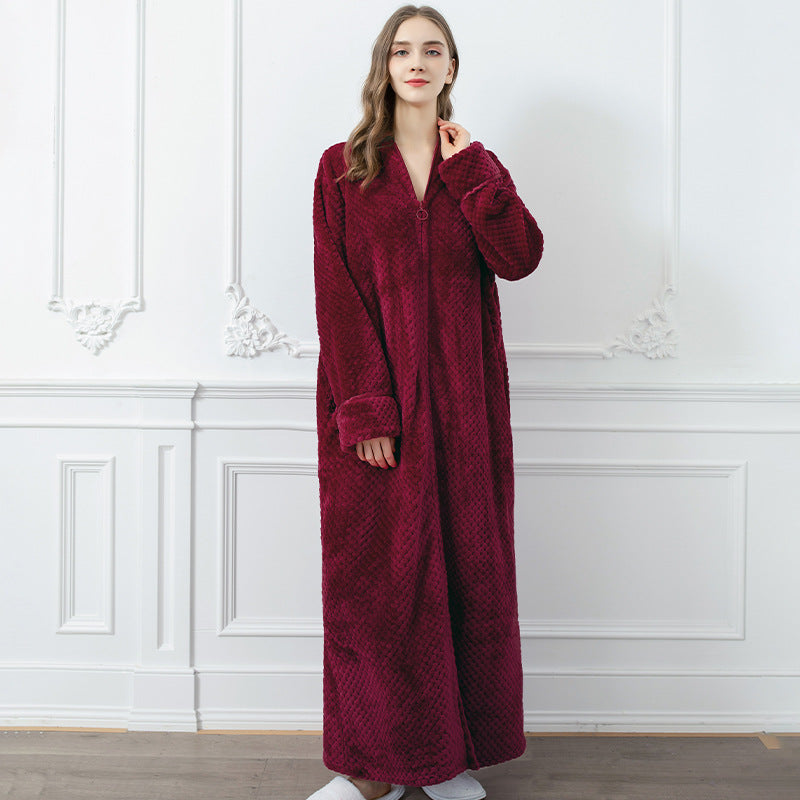 Cozy Fleece Women Sleepwear Gowns