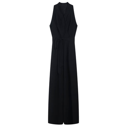 Classy V Neck Sleeveless Halter Women Jumsuits-STYLEGOING