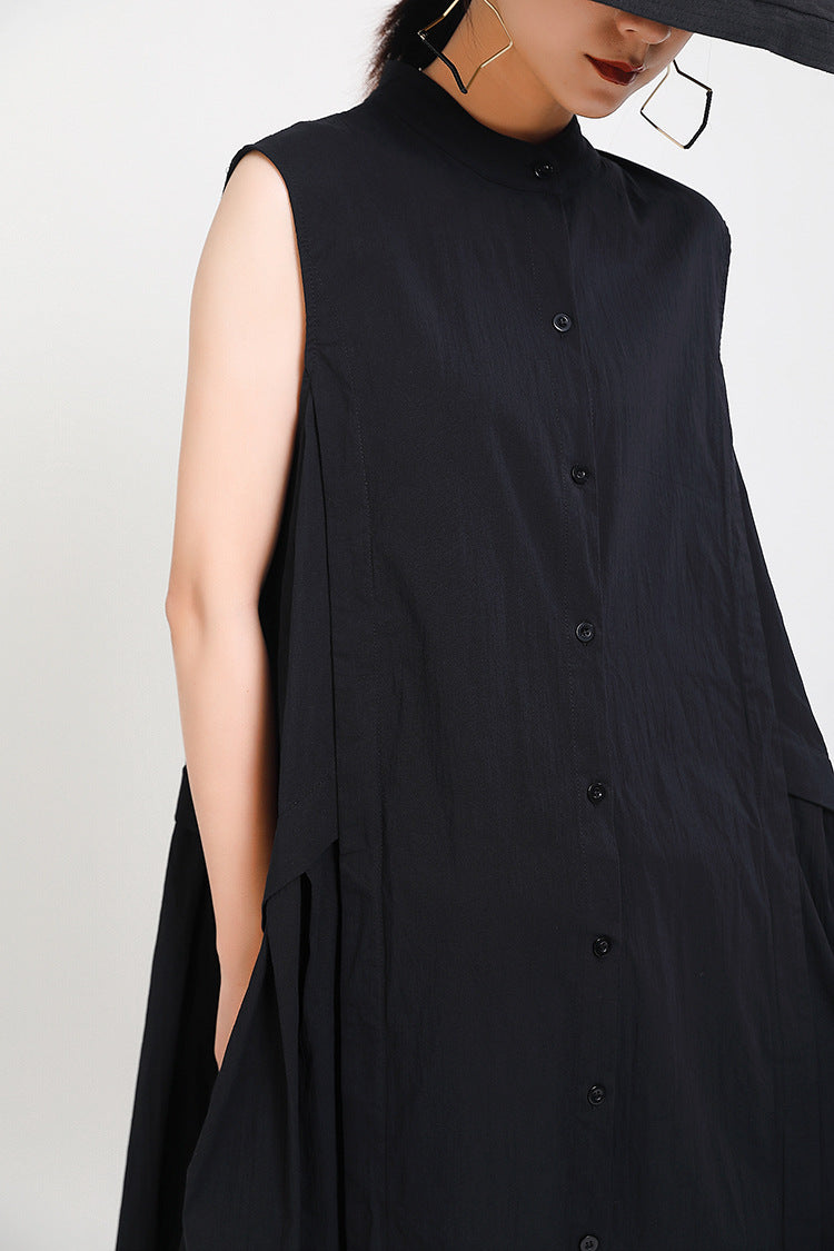 Elegant High Neck Linen Sleeves Women Long Dresses