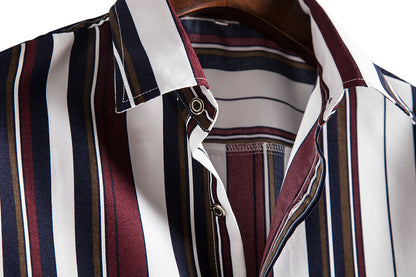 Men's Striped Short Sleeves Summer Beach T Shirts