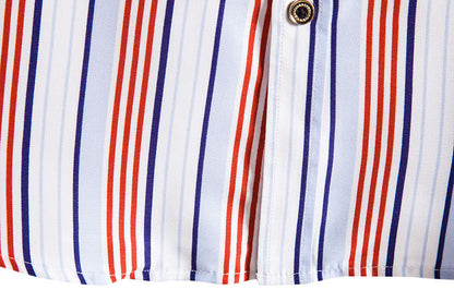 Men's Striped Short Sleeves Summer Beach T Shirts