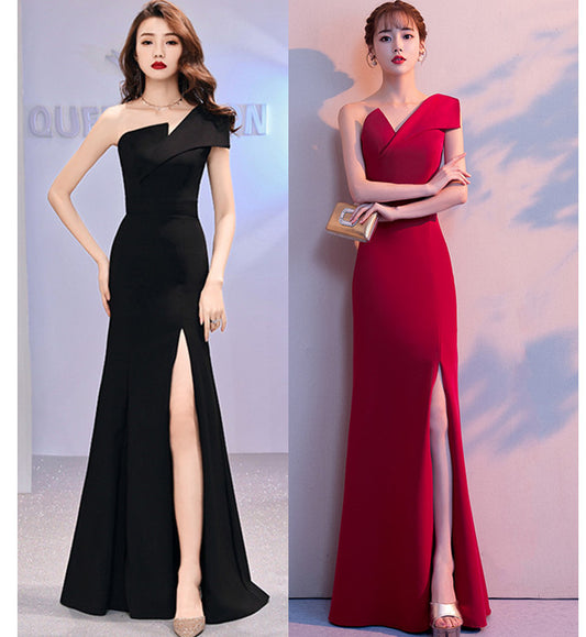 Sexy One Shoulder Evening Party Dresses