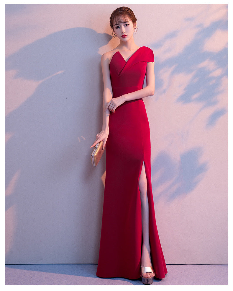 Sexy One Shoulder Evening Party Dresses