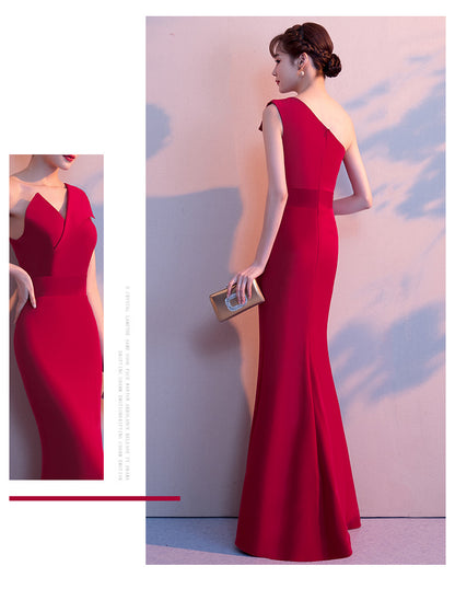 Sexy One Shoulder Evening Party Dresses