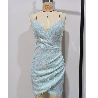 Sexy Sequined Evening Party Mini Dresses