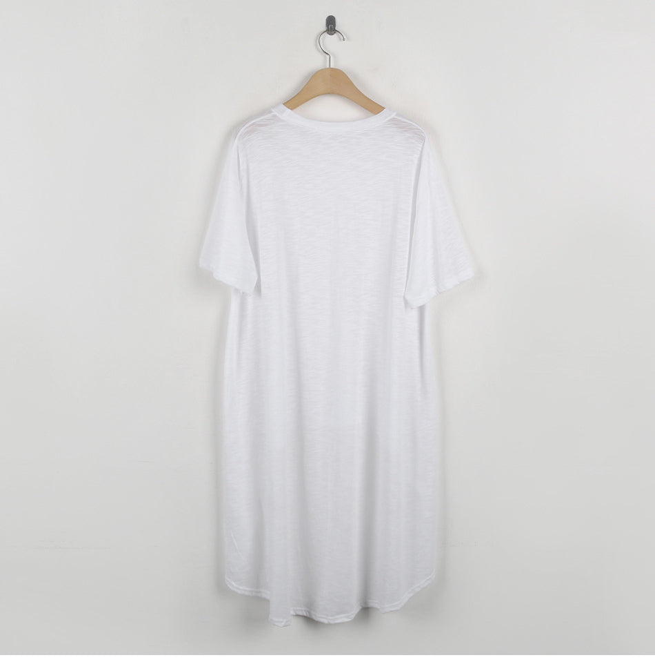 White Cotton Summer Women Short Sleeves T Shirts