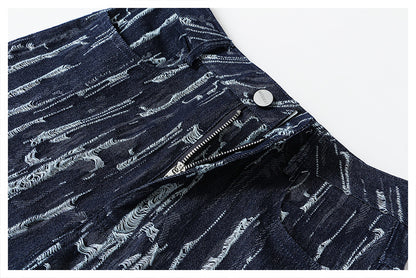 Designed Vintage Denim Trumpet Pants for Women