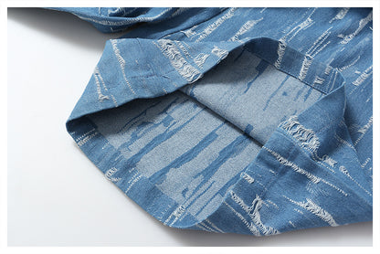 Designed Vintage Denim Trumpet Pants for Women