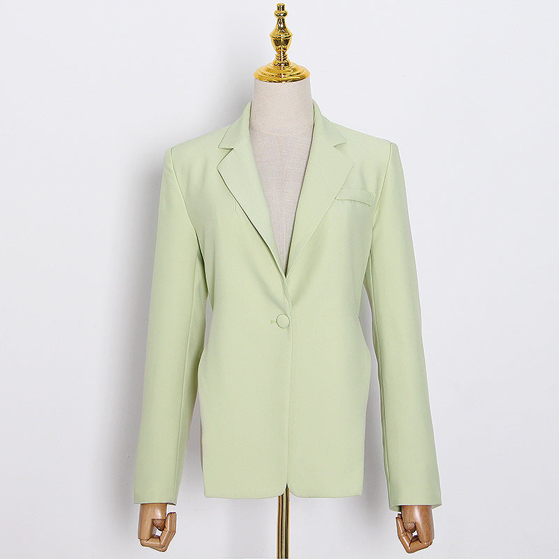 Designed Sexy Back Chains Blazer Coats for Women