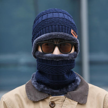 Men's Fleece Liner Winter Knitting Hats&Scarf--Free Shipping at meselling99