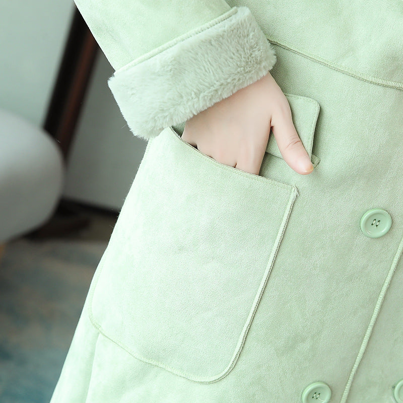 Winter Sherpa Warm Thick Outerwear Overcoats for Women