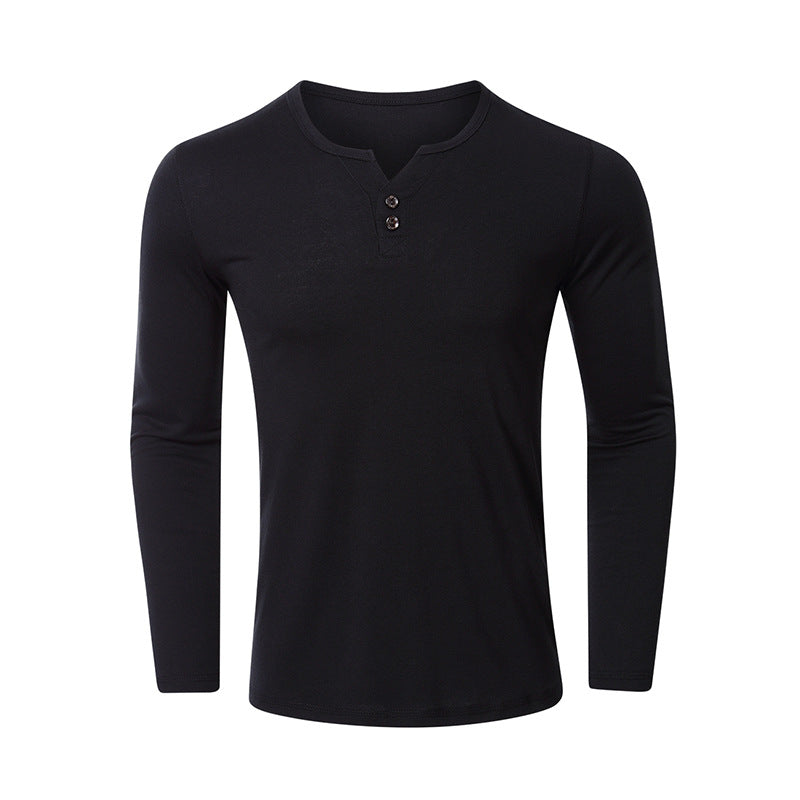 Fall V Neck Long Sleeves T Shirts for Men