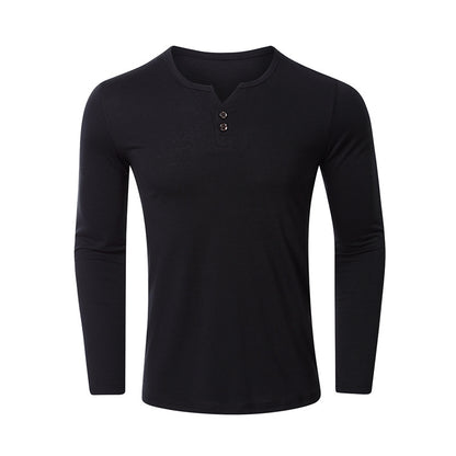 Fall V Neck Long Sleeves T Shirts for Men