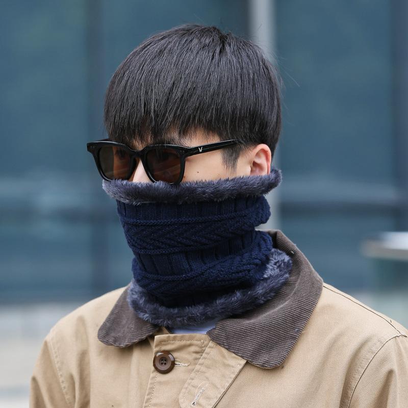 Men's Fleece Liner Winter Knitting Hats&Scarf--Free Shipping at meselling99
