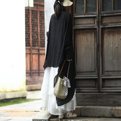 Simple Design Linen Long Shirts and Sun Dress