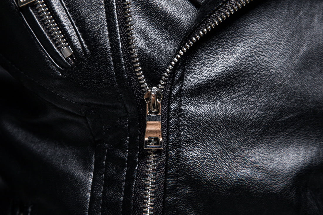 Fall Plus Sizes Pu Leather Jackets for Men