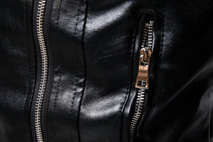 Fall Plus Sizes Pu Leather Jackets for Men