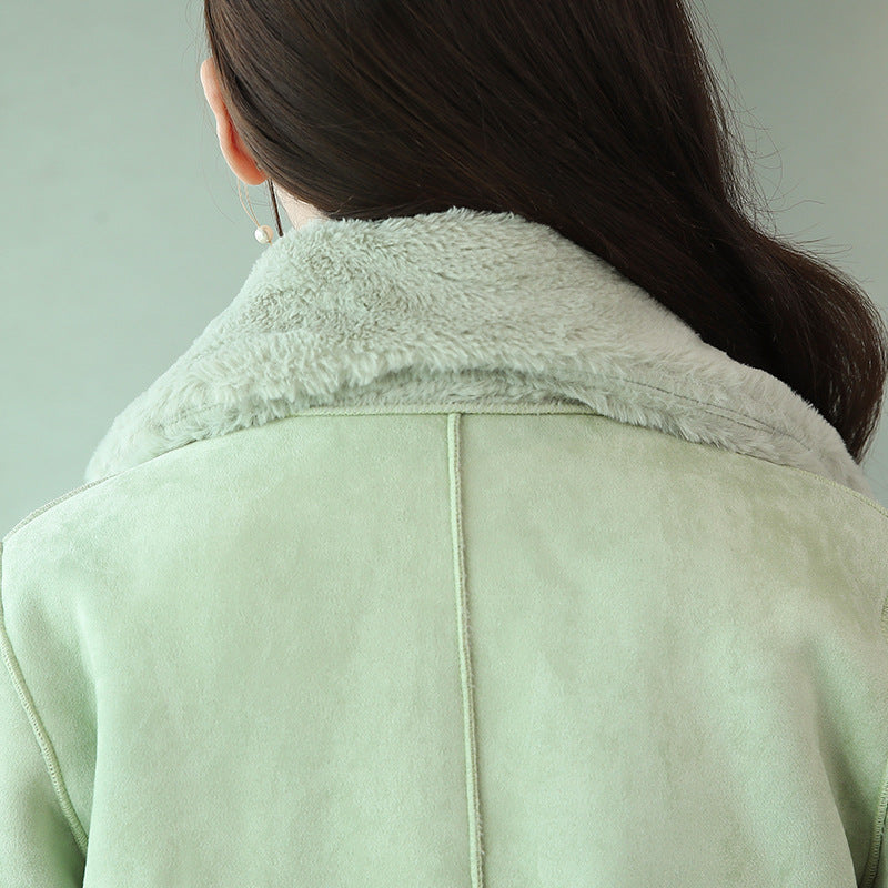Winter Sherpa Warm Thick Outerwear Overcoats for Women