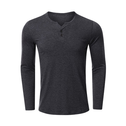 Fall V Neck Long Sleeves T Shirts for Men
