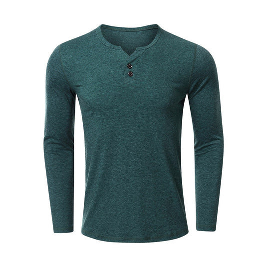 Fall V Neck Long Sleeves T Shirts for Men