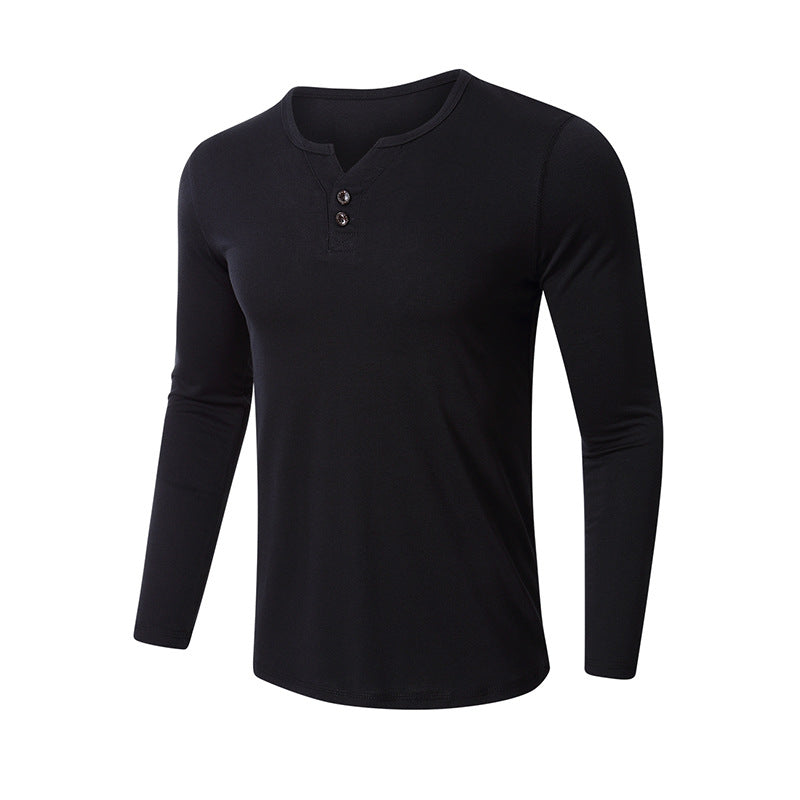 Fall V Neck Long Sleeves T Shirts for Men