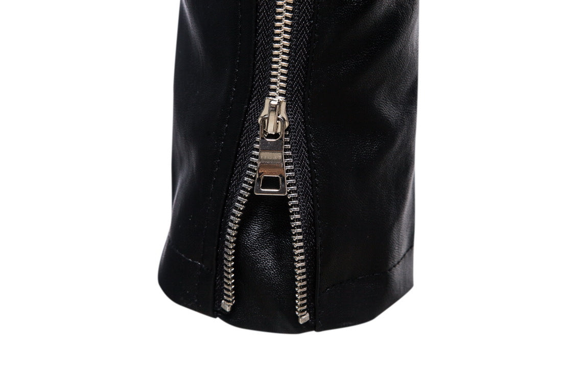 Fall Plus Sizes Pu Leather Jackets for Men