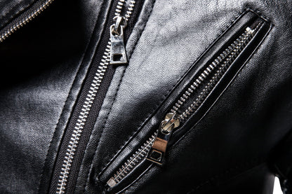 Fall Plus Sizes Pu Leather Jackets for Men