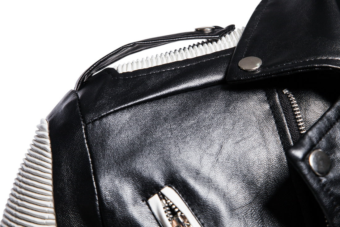 Fall Plus Sizes Pu Leather Jackets for Men