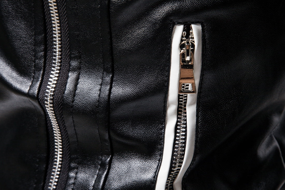 Fall Plus Sizes Pu Leather Jackets for Men