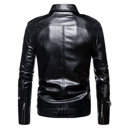 Fall Plus Sizes Pu Leather Jackets for Men
