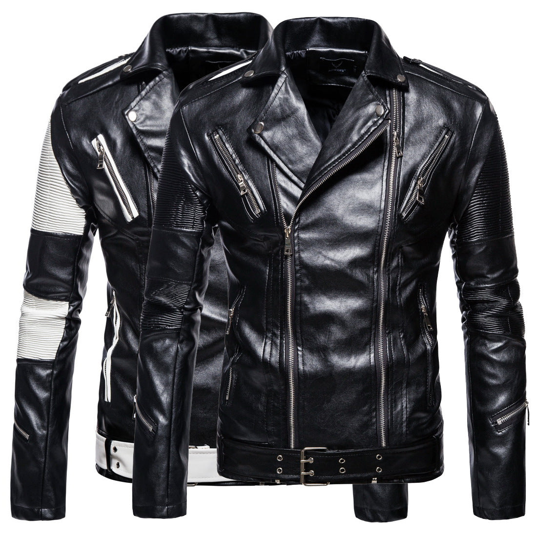 Fall Plus Sizes Pu Leather Jackets for Men
