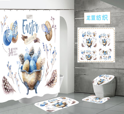Happy Easter Day Shower Curtain Sets