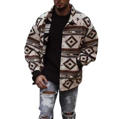 Leisure Turnover Collar Fashion Fall Jaket Coat for Men-STYLEGOING
