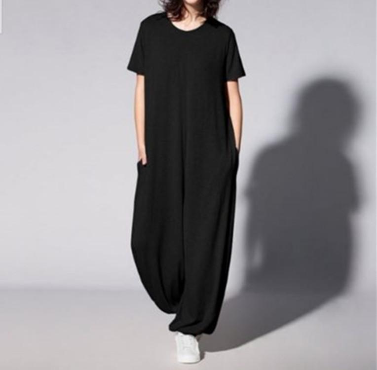 Plus Size Casual Short Sleeves Jumpsuits-STYLEGOING